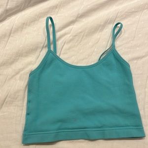 this is a blue top from garage size xs good for summer